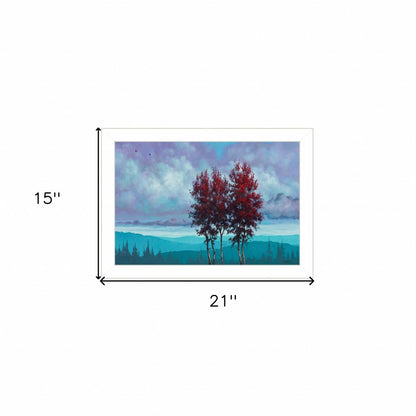 Two Red Trees 1 White Framed Print Wall Art HomeRoots