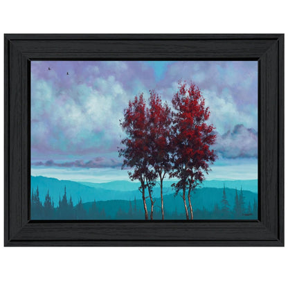 Two Red Trees 2 Black Framed Print Wall Art HomeRoots