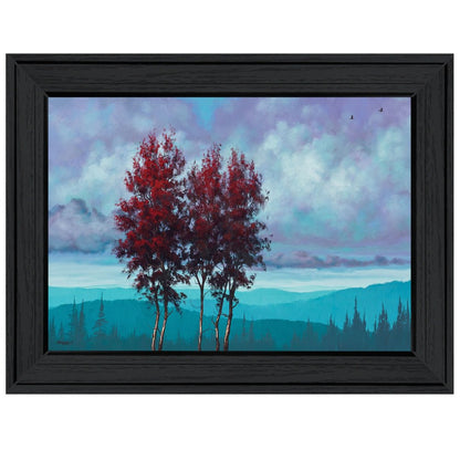 Two Red Trees 2 Black Framed Print Wall Art HomeRoots