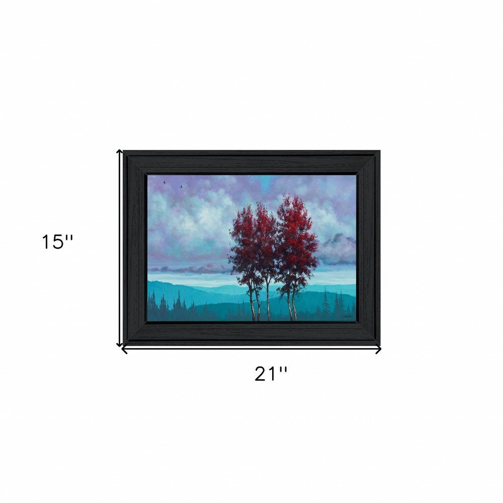Two Red Trees 2 Black Framed Print Wall Art HomeRoots