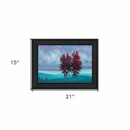 Two Red Trees 2 Black Framed Print Wall Art HomeRoots