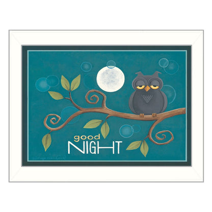 Good Night White Framed Print Wall Art HomeRoots