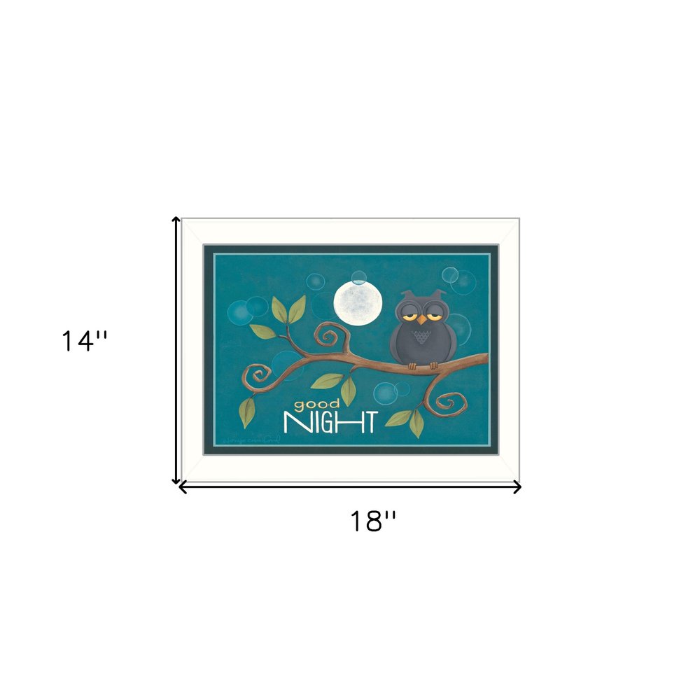 Good Night White Framed Print Wall Art HomeRoots