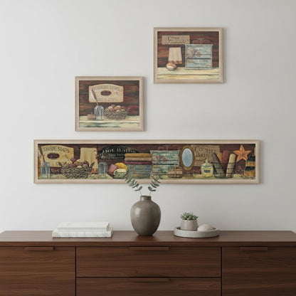 Set Of Three Country Bath I 2 Brown Framed Print Bathroom Wall Art HomeRoots