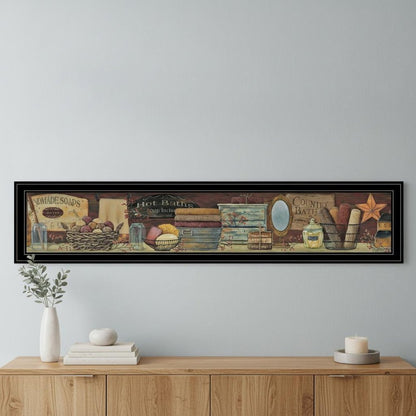 Set Of Three COUNTRY BATH II 10 Black Framed Print Bathroom Wall Art HomeRoots
