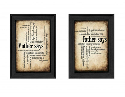 Set Of Two Parents Black Framed Print Wall Art HomeRoots