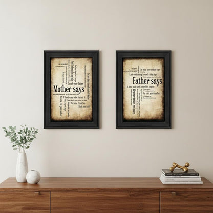 Set Of Two Parents Black Framed Print Wall Art HomeRoots