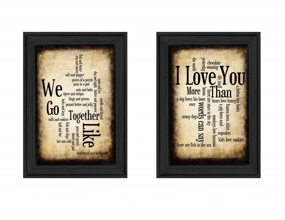 Set Of Two Sentiment Black Framed Print Wall Art HomeRoots