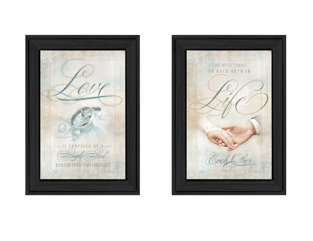 Set Of Two Love 1 Black Framed Print Wall Art HomeRoots
