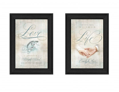 Set Of Two Love 1 Black Framed Print Wall Art HomeRoots