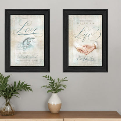 Set Of Two Love 1 Black Framed Print Wall Art HomeRoots