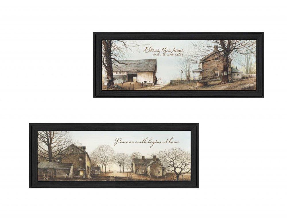 Set Of Two Farms Black Framed Print Wall Art HomeRoots
