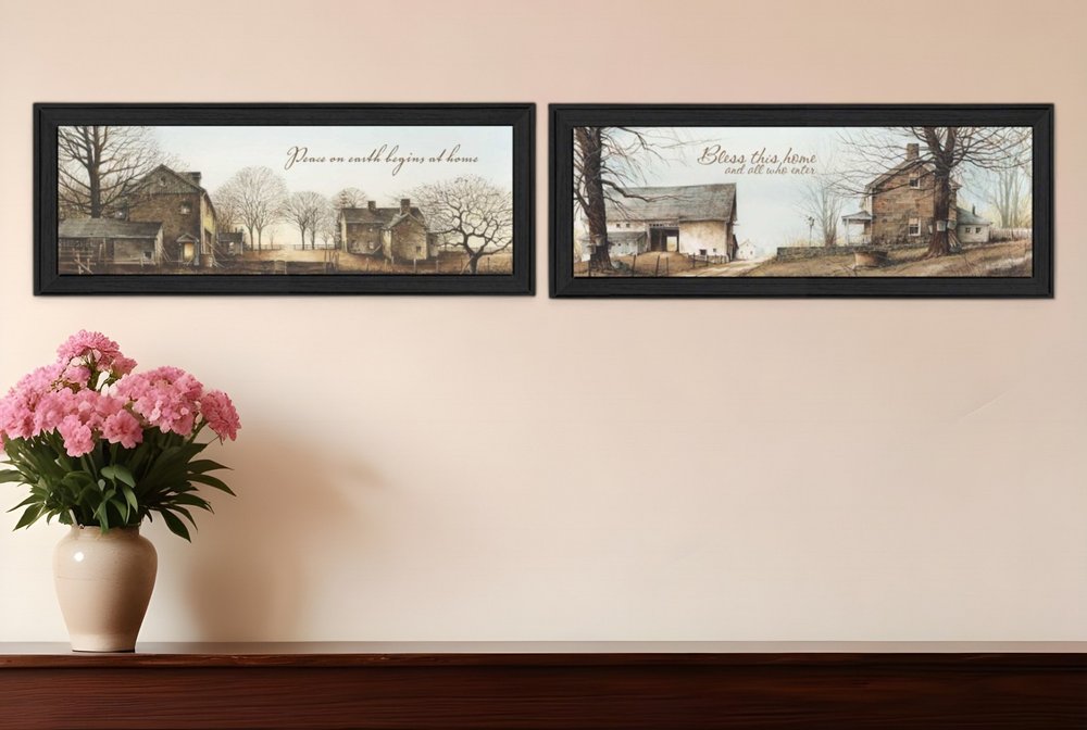 Set Of Two Farms Black Framed Print Wall Art HomeRoots