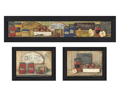 Set Of Three Kitchen Black Framed Print Kitchen Wall Art HomeRoots