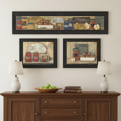 Set Of Three Kitchen Black Framed Print Kitchen Wall Art HomeRoots