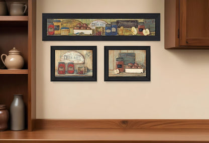 Set Of Three Kitchen Black Framed Print Kitchen Wall Art HomeRoots