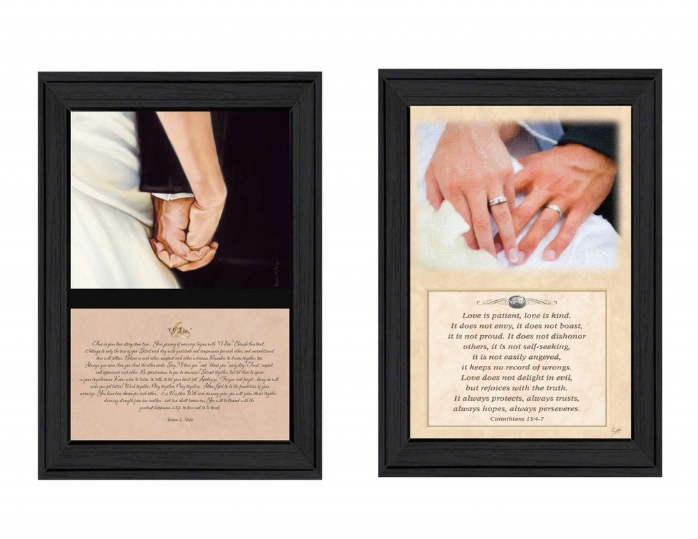 Set Of Two Marriage Black Framed Print Wall Art HomeRoots