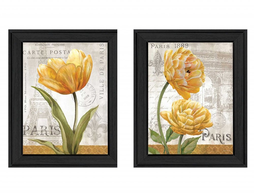 Set Of Two Paris Black Framed Print Wall Art HomeRoots