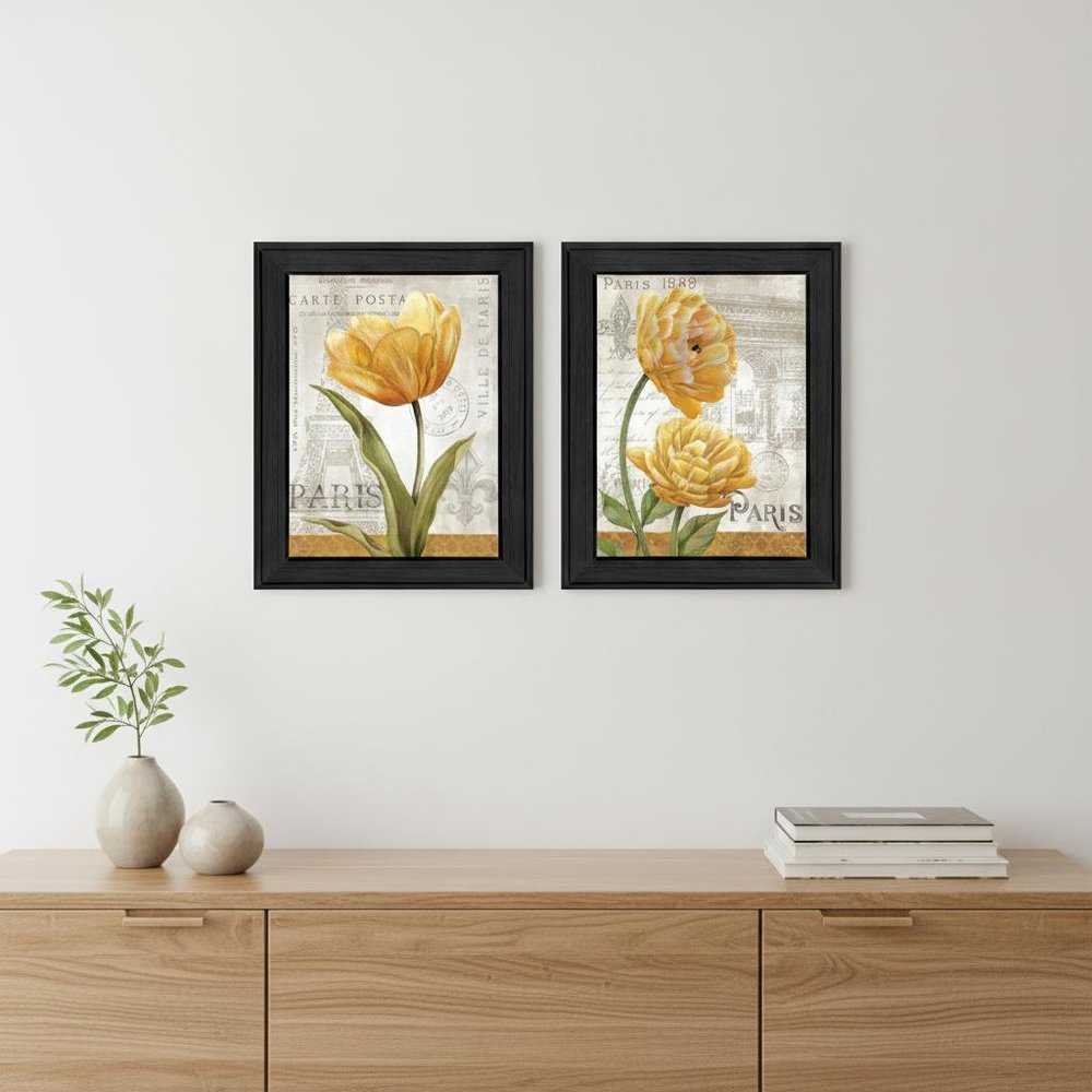 Set Of Two Paris Black Framed Print Wall Art HomeRoots