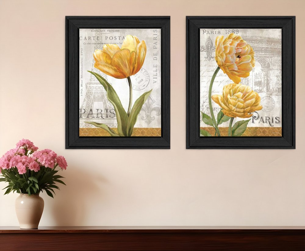 Set Of Two Paris Black Framed Print Wall Art HomeRoots