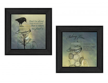 Set Of Two Glass Jars Black Framed Print Kitchen Wall Art HomeRoots