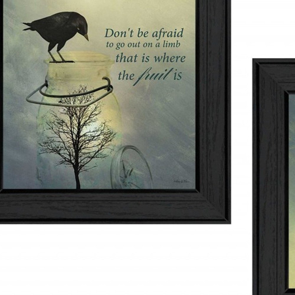 Set Of Two Glass Jars Black Framed Print Kitchen Wall Art HomeRoots