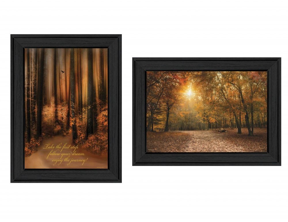 Set Of Two Autumn Black Framed Print Wall Art HomeRoots