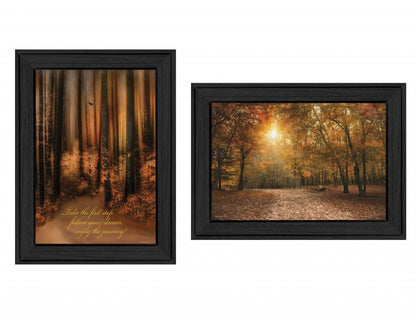 Set Of Two Autumn Black Framed Print Wall Art HomeRoots