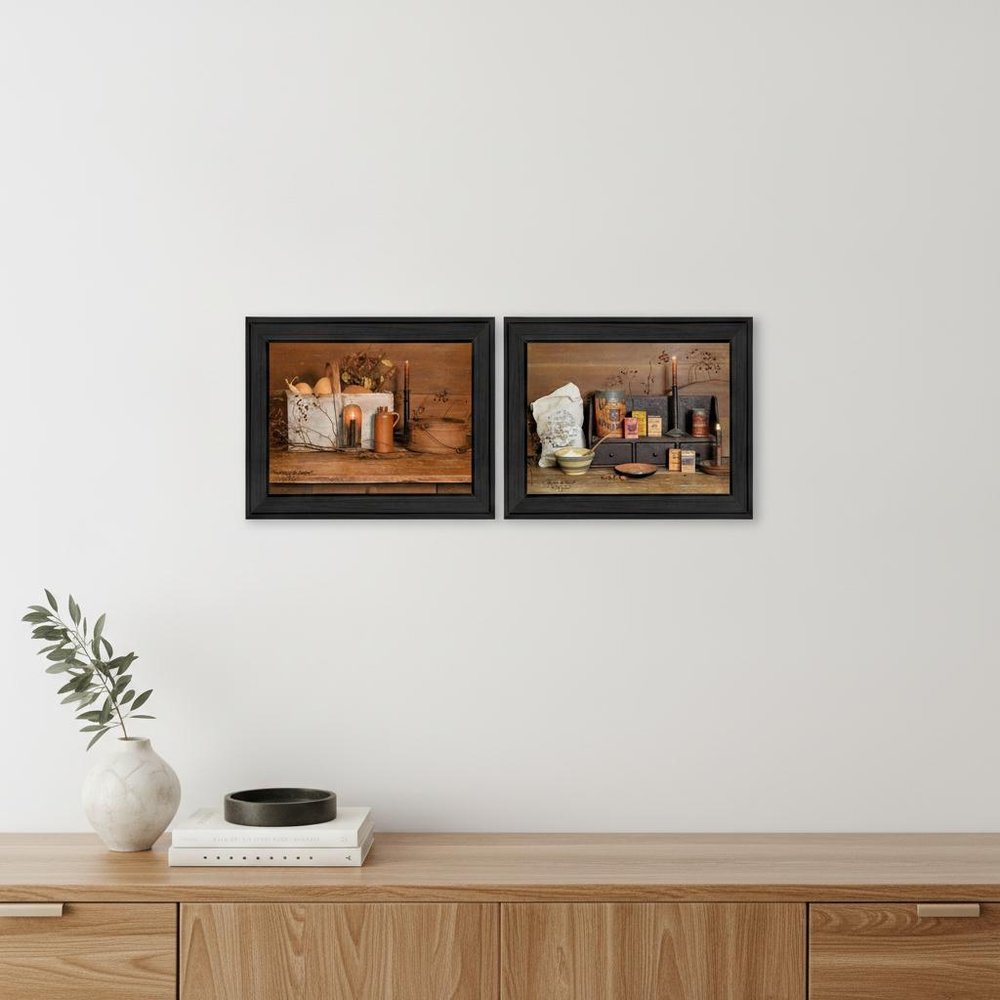 Set Of Two Baking Supplies Black Framed Print Wall Art HomeRoots
