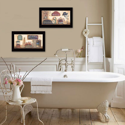 Set Of Two Bath 1 Black Framed Print Bathroom Wall Art HomeRoots