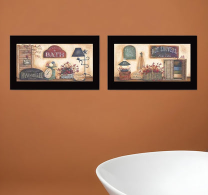 Set Of Two Bath 1 Black Framed Print Bathroom Wall Art HomeRoots