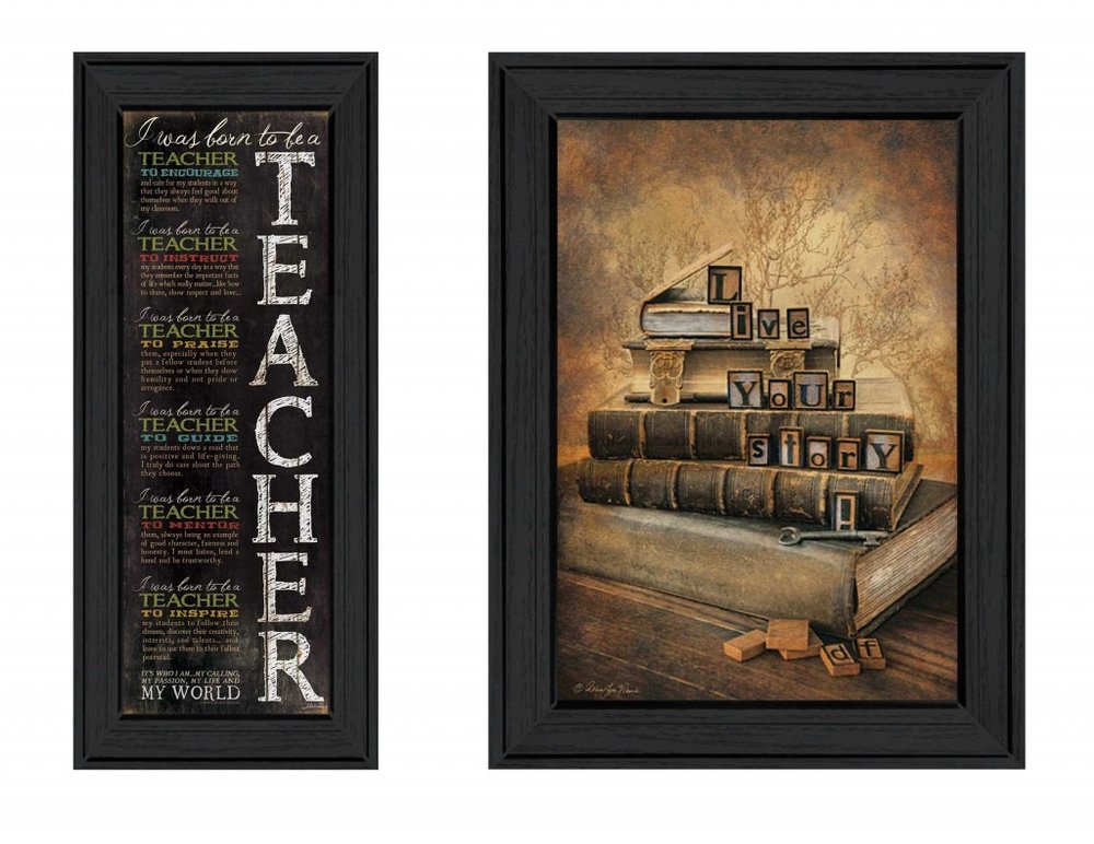 Set Of Two School Black Framed Print Wall Art HomeRoots