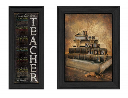 Set Of Two School Black Framed Print Wall Art HomeRoots