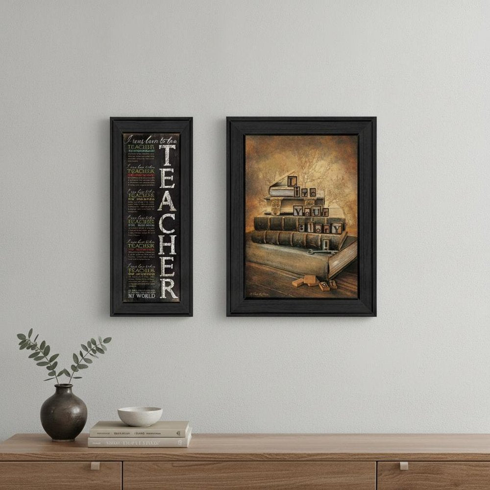 Set Of Two School Black Framed Print Wall Art HomeRoots