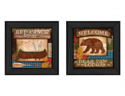 Set Of Two Lodge II Black Framed Print Wall Art HomeRoots