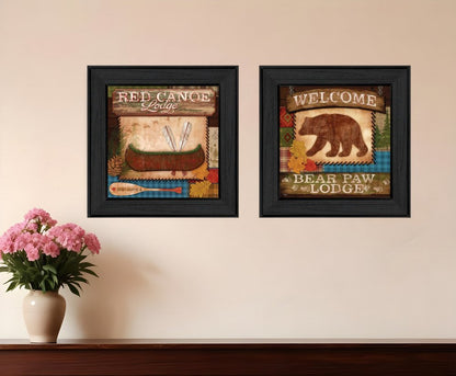 Set Of Two Lodge II Black Framed Print Wall Art HomeRoots