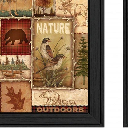 Set Of Two Lodge Collage Black Framed Print Wall Art HomeRoots