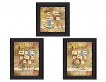 Set Of Three Child Collection Black Framed Print Wall Art HomeRoots