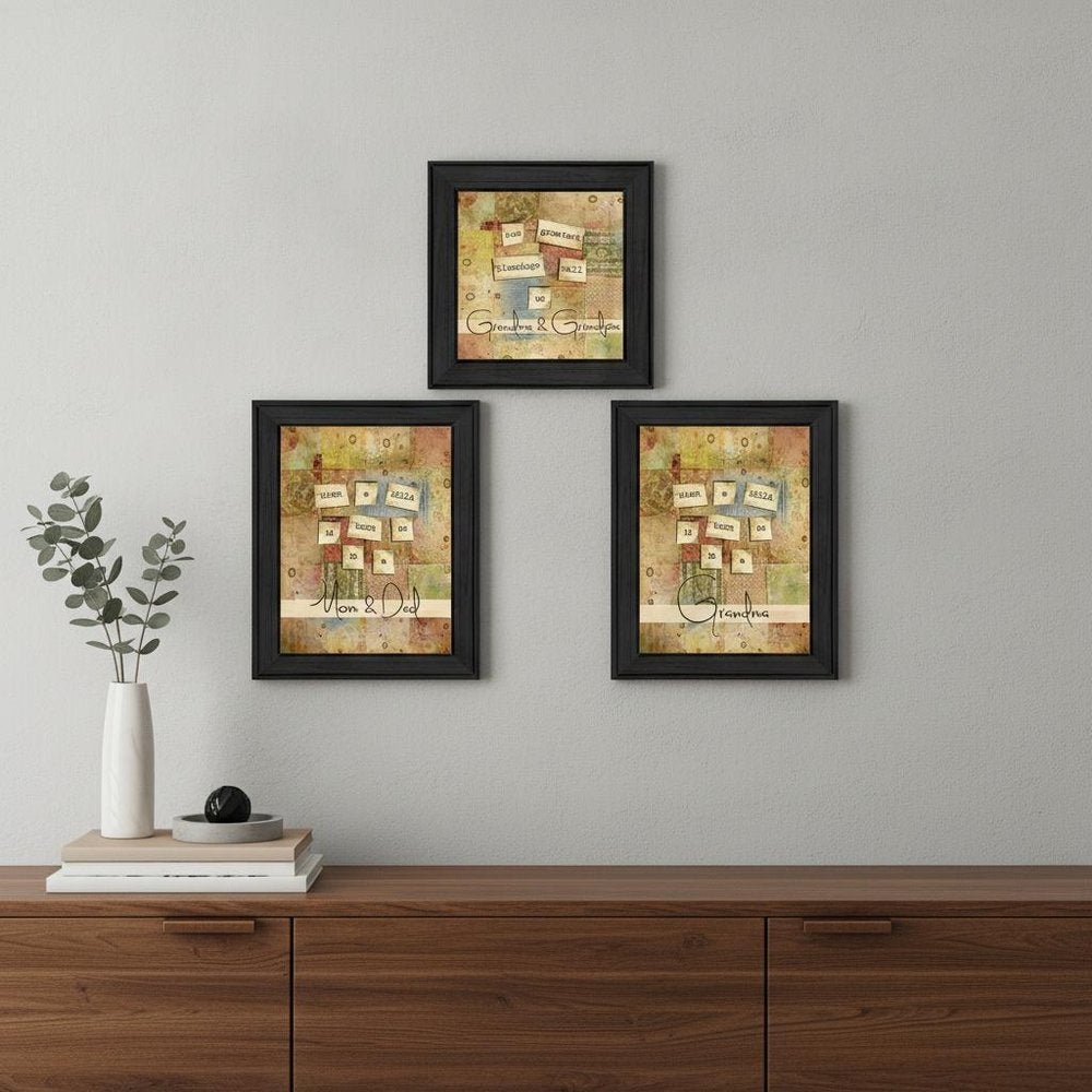 Set Of Three Child Collection Black Framed Print Wall Art HomeRoots