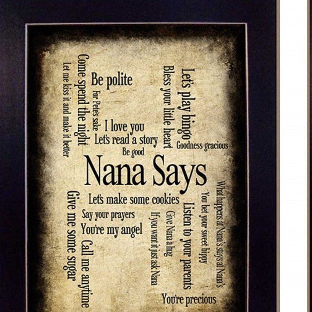 Set Of Two Nana or Papa Black Framed Print Wall Art HomeRoots