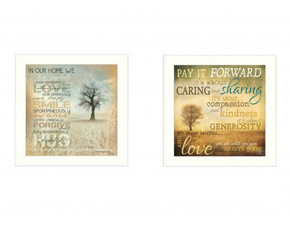 Set Of Two Meaning 1 White Framed Print Wall Art HomeRoots