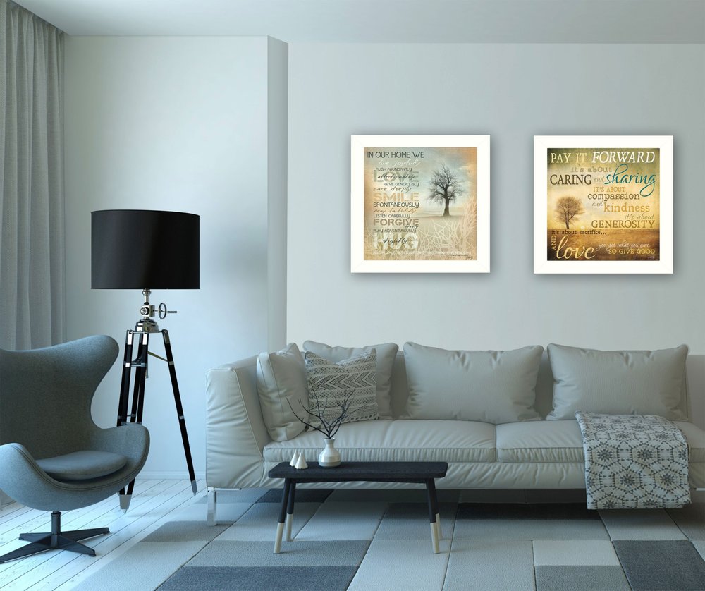 Set Of Two Meaning 1 White Framed Print Wall Art HomeRoots