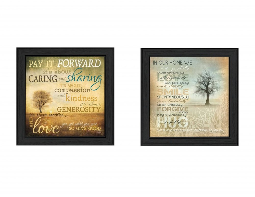 Set Of Two Meaning 2 Black Framed Print Wall Art HomeRoots