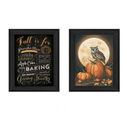 Set Of Two Pumpkin Patch Black Framed Print Wall Art HomeRoots