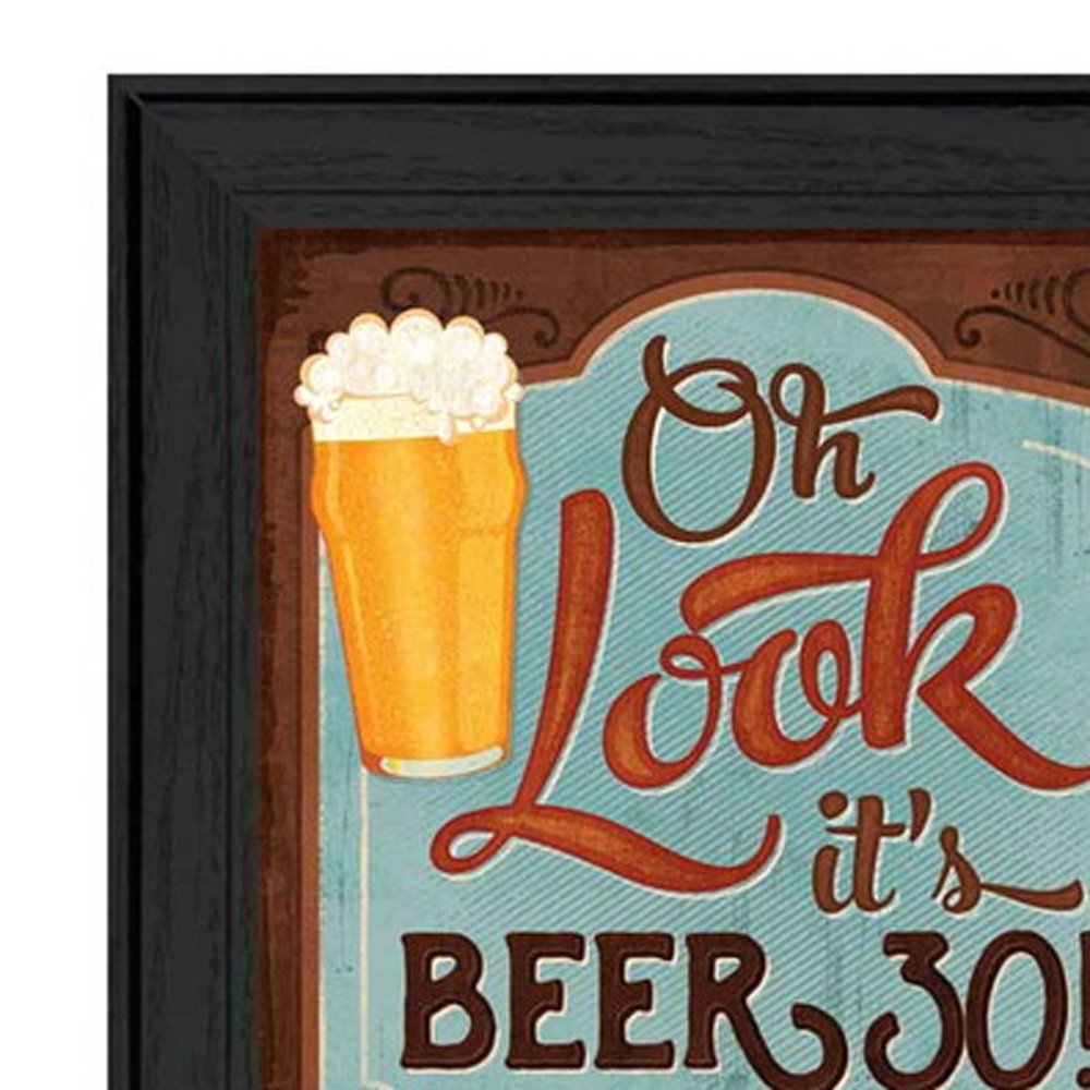 Set Of Two Beer Oclock Black Framed Print Wall Art HomeRoots