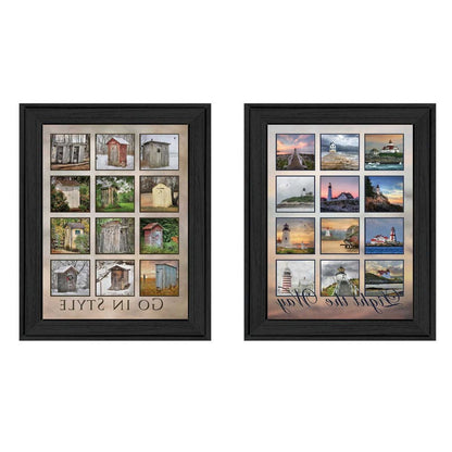 Set Of Two Light Your Way Black Framed Print Wall Art HomeRoots