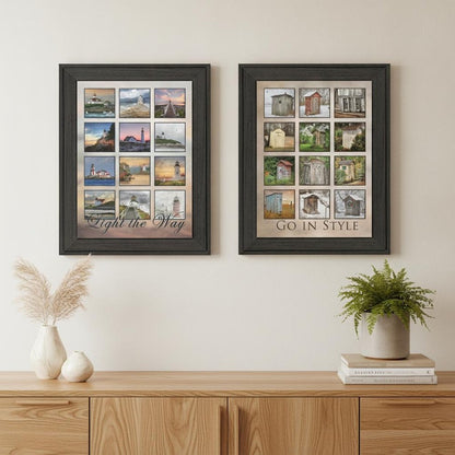 Set Of Two Light Your Way Black Framed Print Wall Art HomeRoots