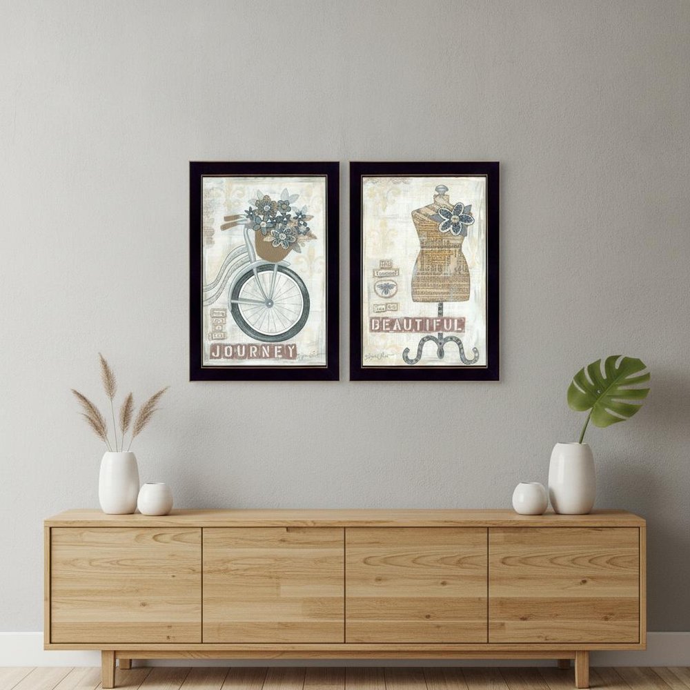 Set Of Two Beautiful Journey Black Framed Print Wall Art HomeRoots