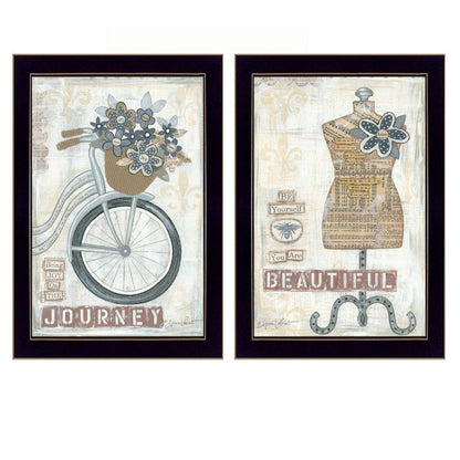Set Of Two Beautiful Journey Black Framed Print Wall Art HomeRoots