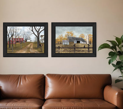 Set Of Two Country Roads 3 Black Framed Print Wall Art HomeRoots